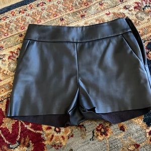 Vegan leather shorts